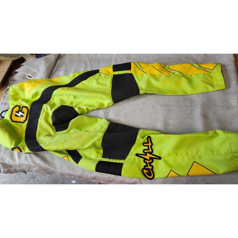 motocross neon green Reflective Green And Yellow Pants That Are From The...